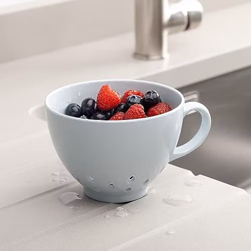 Zeal Melamine Berry Colander with Handles, Blue, 10 cm – 3