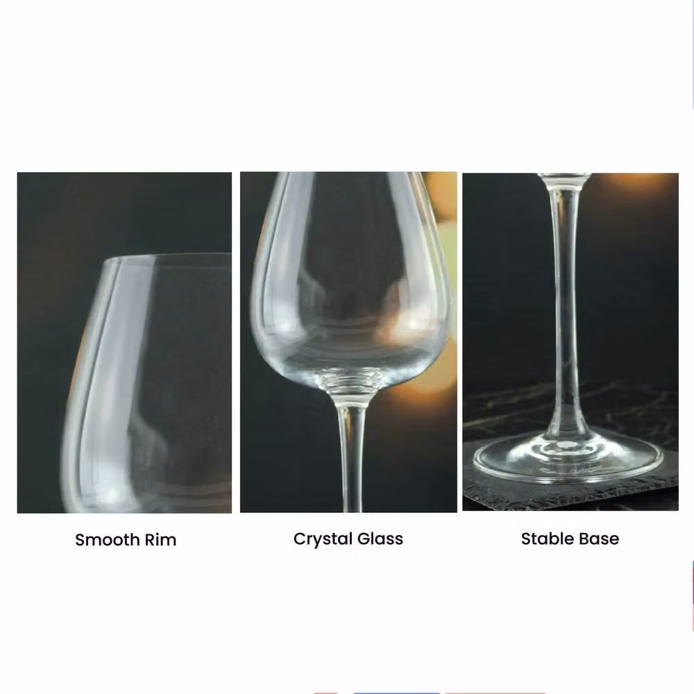 Uniqueful Personalised Anniversary Wine Glass for Couples, Clear, 355 ml – 2