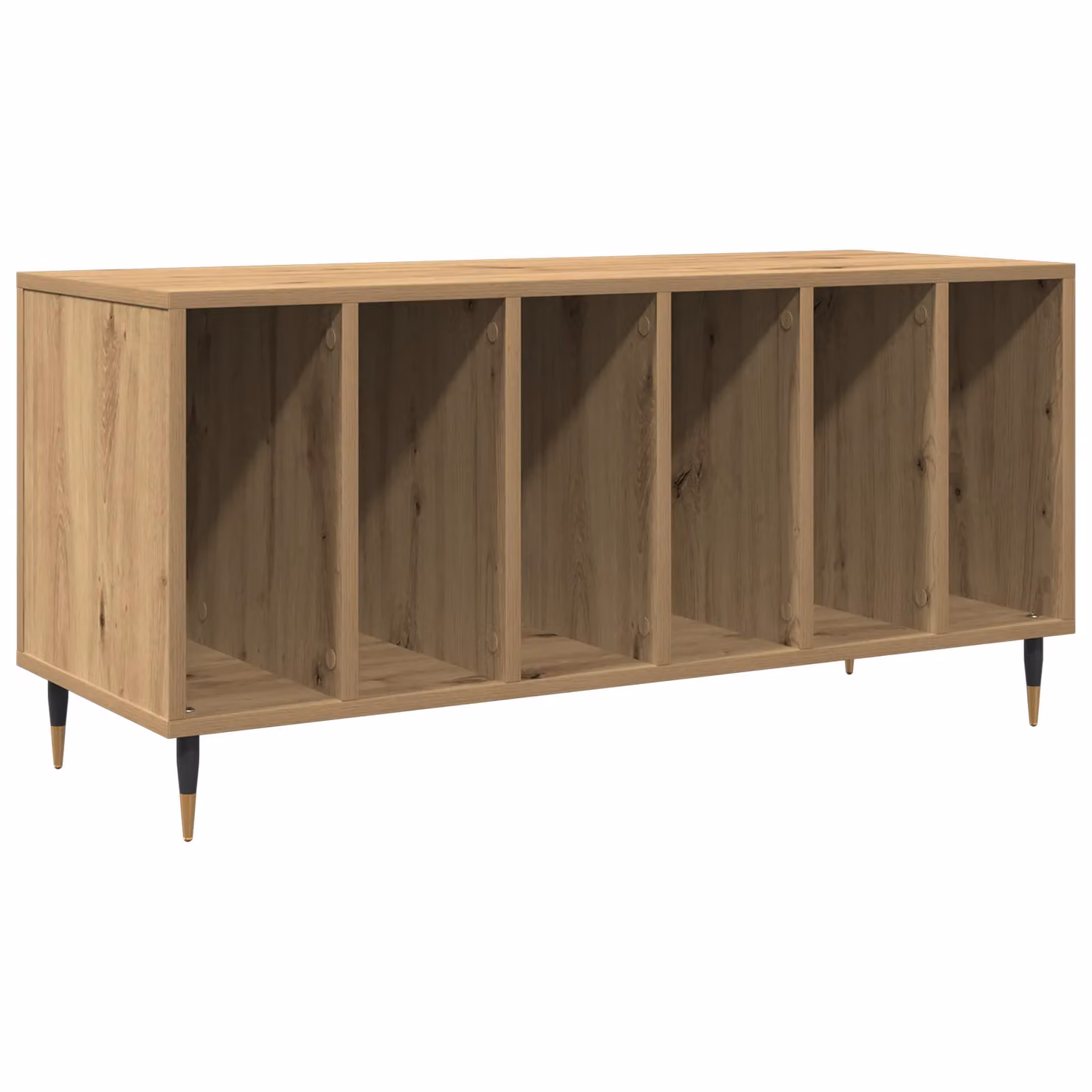 Berkfield Home Artisan Oak Record Cabinet in Brown, W/D/H: 100 x 38 x 48 cm – 2