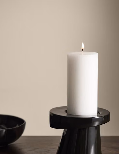 M&S x Kelly Hoppen White Pillar Candle