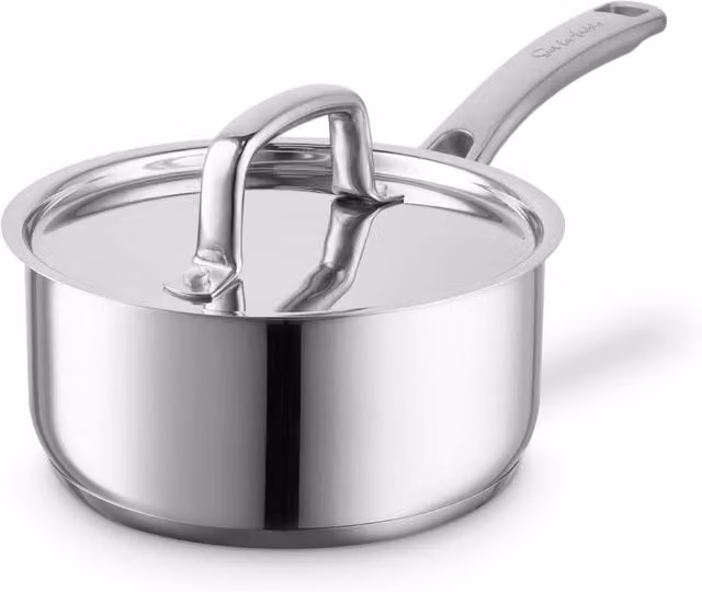 Sur La Table Core 16cm Stainless Steel and Aluminium Saucepan with Lid, Silver