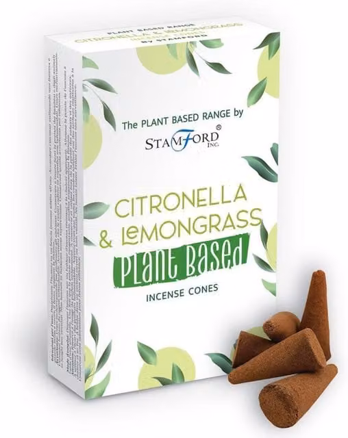Ancient Wisdom Plant Based Incense Cones, Citronella and Lemongrass, Multicoloured