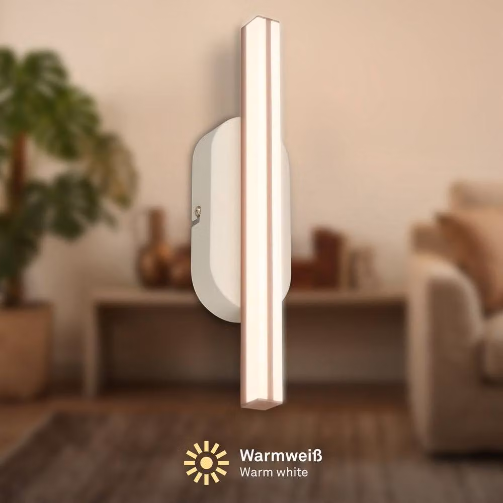 Briloner Modern LED Wall Light in Brown and Grey, 7W, 600lm, 3000K Warm White – 2