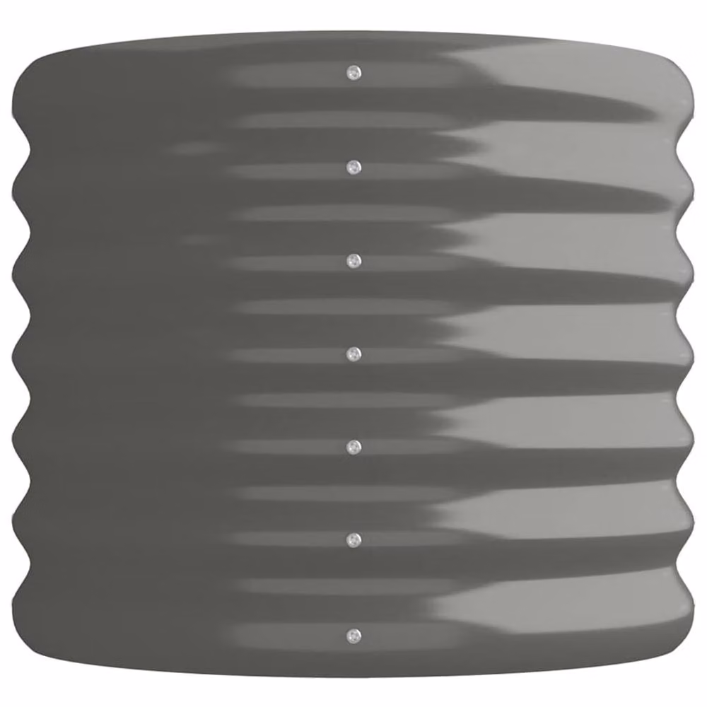 Berkfield Home Garden Powder-coated Steel Raised Bed in Grey, W/D/H: 114 x 40 x 36 cm – 4