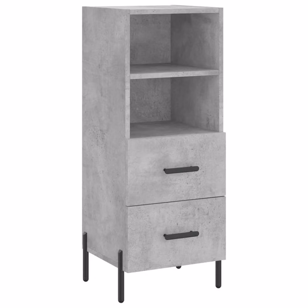 Berkfield Home Industrial Sideboard in Concrete Grey, W/D/H: 34.5 x 34.5 x 90 cm – 2