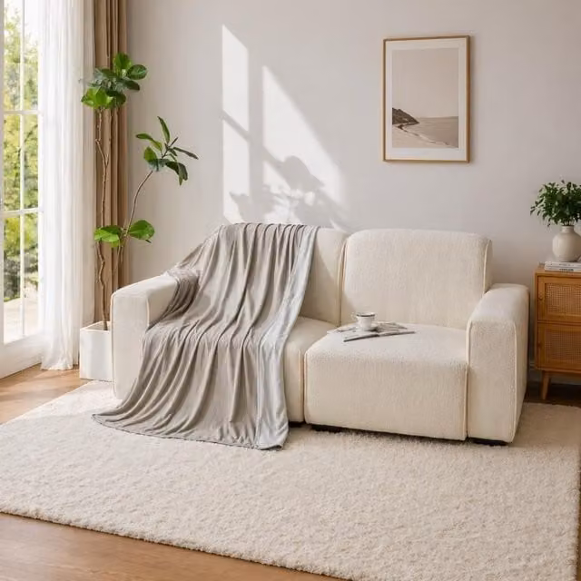 Dyzi Cooling Lightweight Summer Blanket in Grey