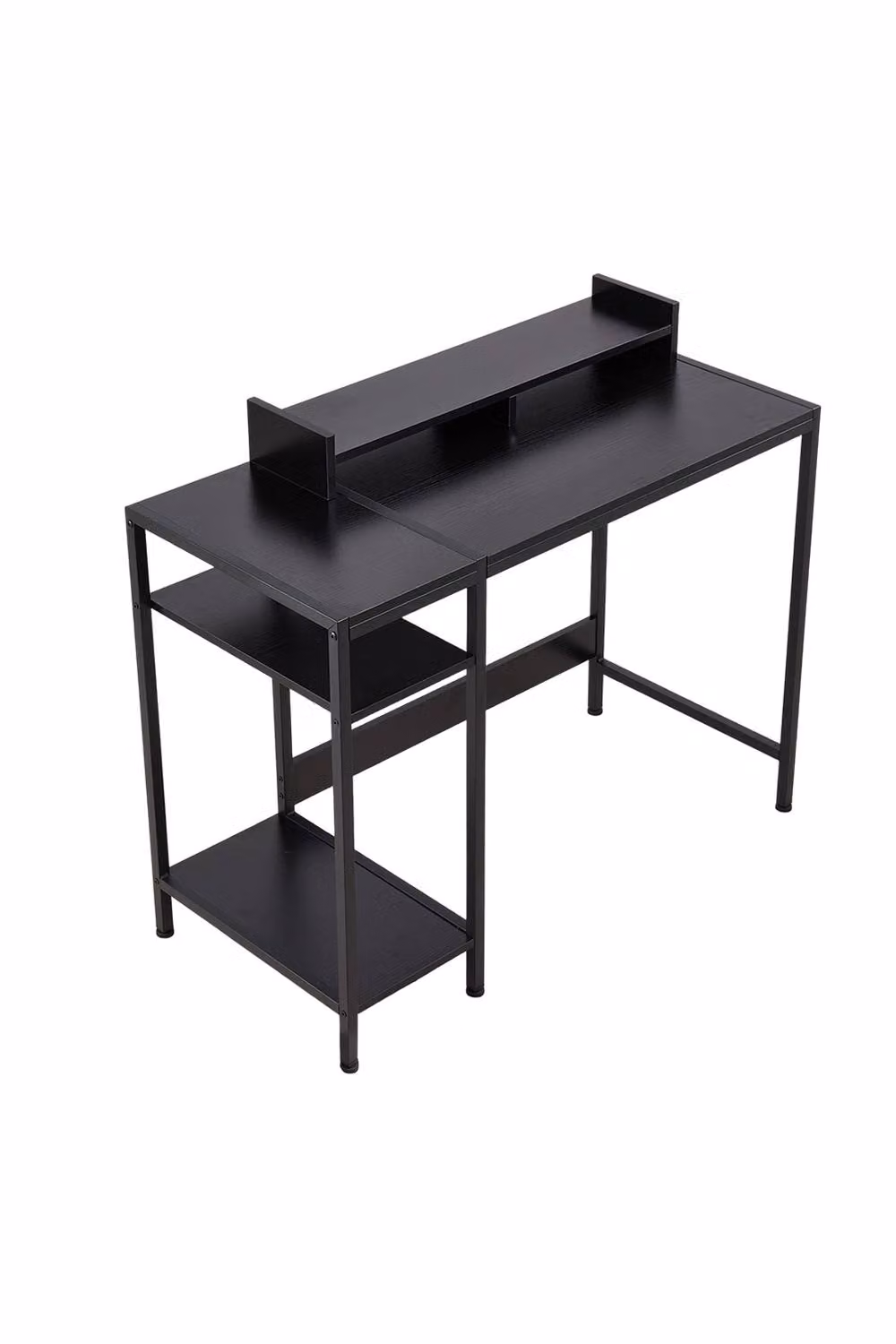 H&O Direct Modern Black Computer Desk with Matt MDF Finish – 2