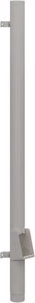 Lindab Antique White Reinforced Steel Vandal Pipe with Leaf Trap, W: 10.2 cm, L: 2 m