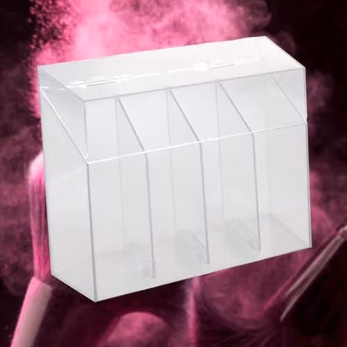 VFM Cosmetics and Makeup Brush Organiser in Transparent, W/D/H: 24.8 x 8.9 x 22.2 cm – 4