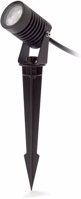 Netlighting Vista Outdoor Ground Spike LED Garden Light, Black, 4.9W, 3000K Warm White, IP65