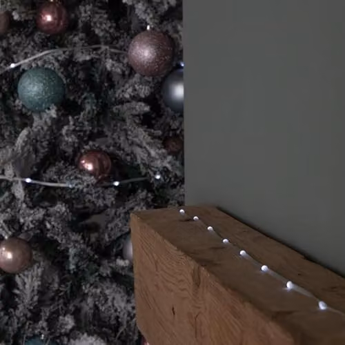 Samuel ALEXANDER 15m Two Tone Christmas String Lights with 200 Warm White and Cool White LEDs in White and Transparent – 2