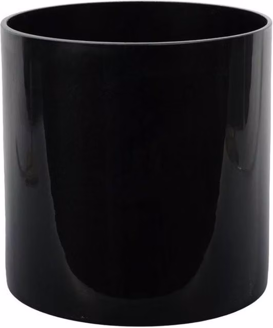 KDMD Black Gloss Glass Cylinder Vase, H 20 cm x W 20 cm x D 20 cm – 1