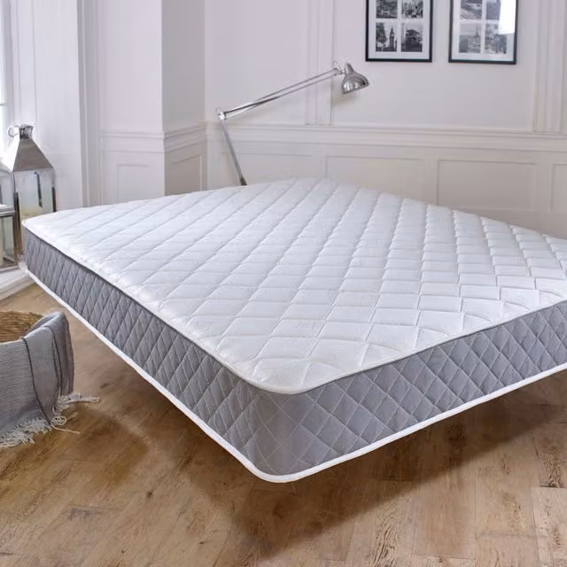 eXtreme Comfort Ltd Cooltouch Essentials Grey Diamond Bonell Spring Mattress, White, H 18 cm, W 120 cm, D 200 cm