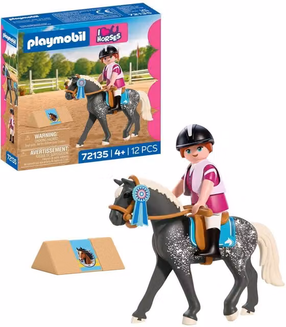 Playmobil Equestrian Show Jumping Farm Set in Blue