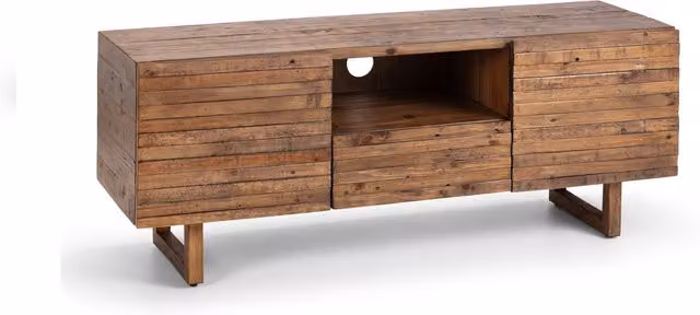 Julian Bowen Woburn Media Unit in Cashew Brown Rustic Wood