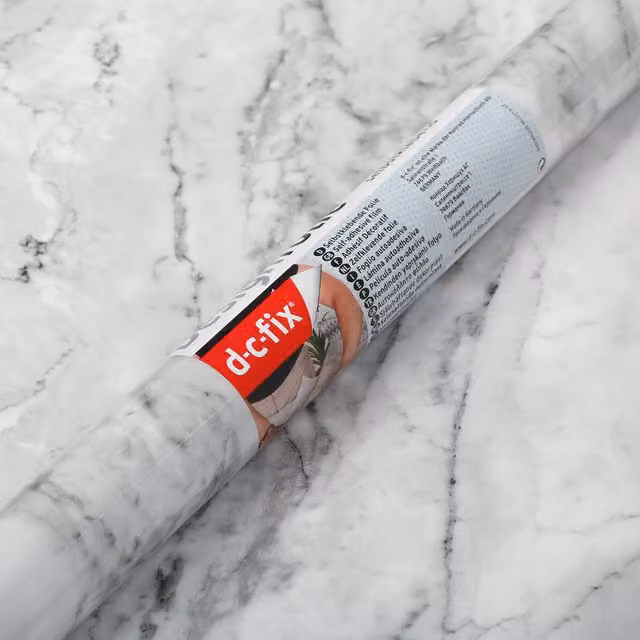 d-c-fix Romeo Marble Self-Adhesive Vinyl Film in White and Grey