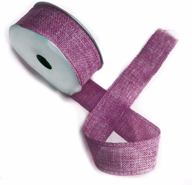 KDMK Purple French Lavender Natural Texture Textile Ribbon for Wedding and Gift Wrapping Decor