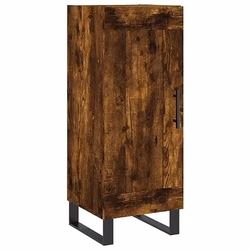 vidaXL Modern Sideboard and Storage Cabinet in Smoked Oak Finish