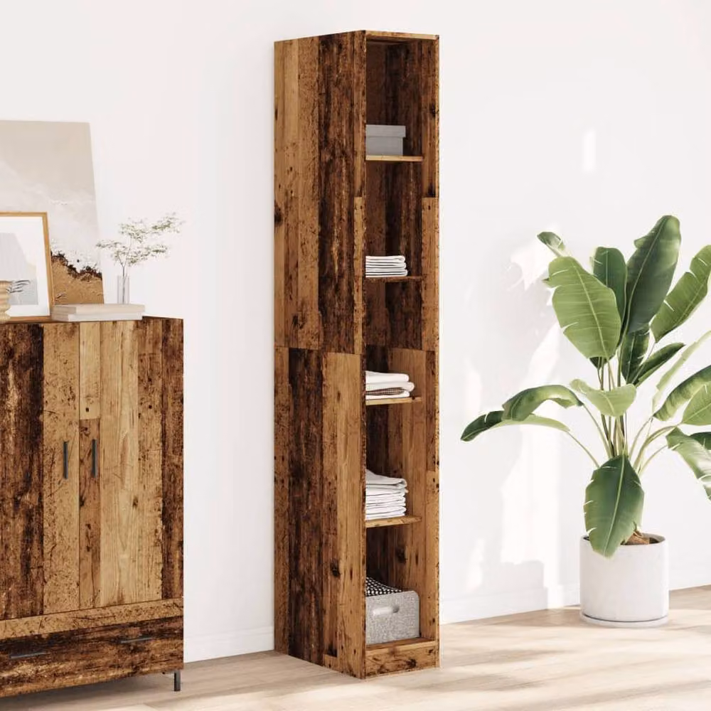 Berkfield Home Old Wood Wardrobe in Brown, W/D/H: 30 x 50 x 200 cm – 2