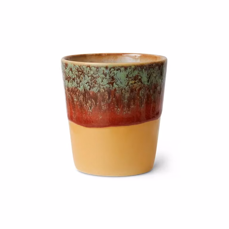 HKLIVING 70s Ceramics Cove Multicolour Stoneware Coffee Mug
