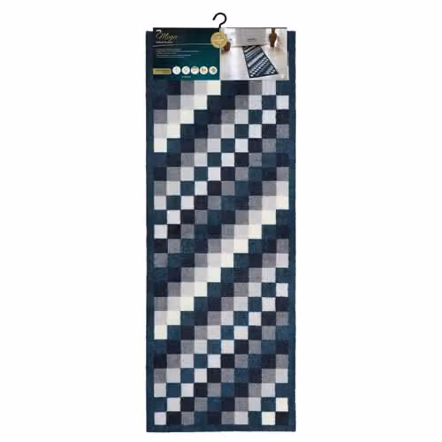 JVL Mega Machine Washable Runner Doormat, Pixels, Blue, W: 57 cm, L: 150 cm – 6