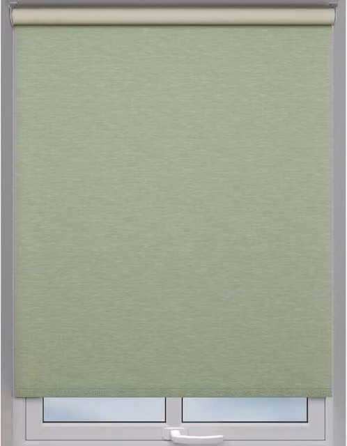 Terrys Yasmin Made to Measure Blackout Roller Blind in Black and Green Fern Design