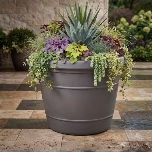 Trifibre Classic Roto Moulded Planter, Clay, W: 104 cm, D: 90 cm – 1