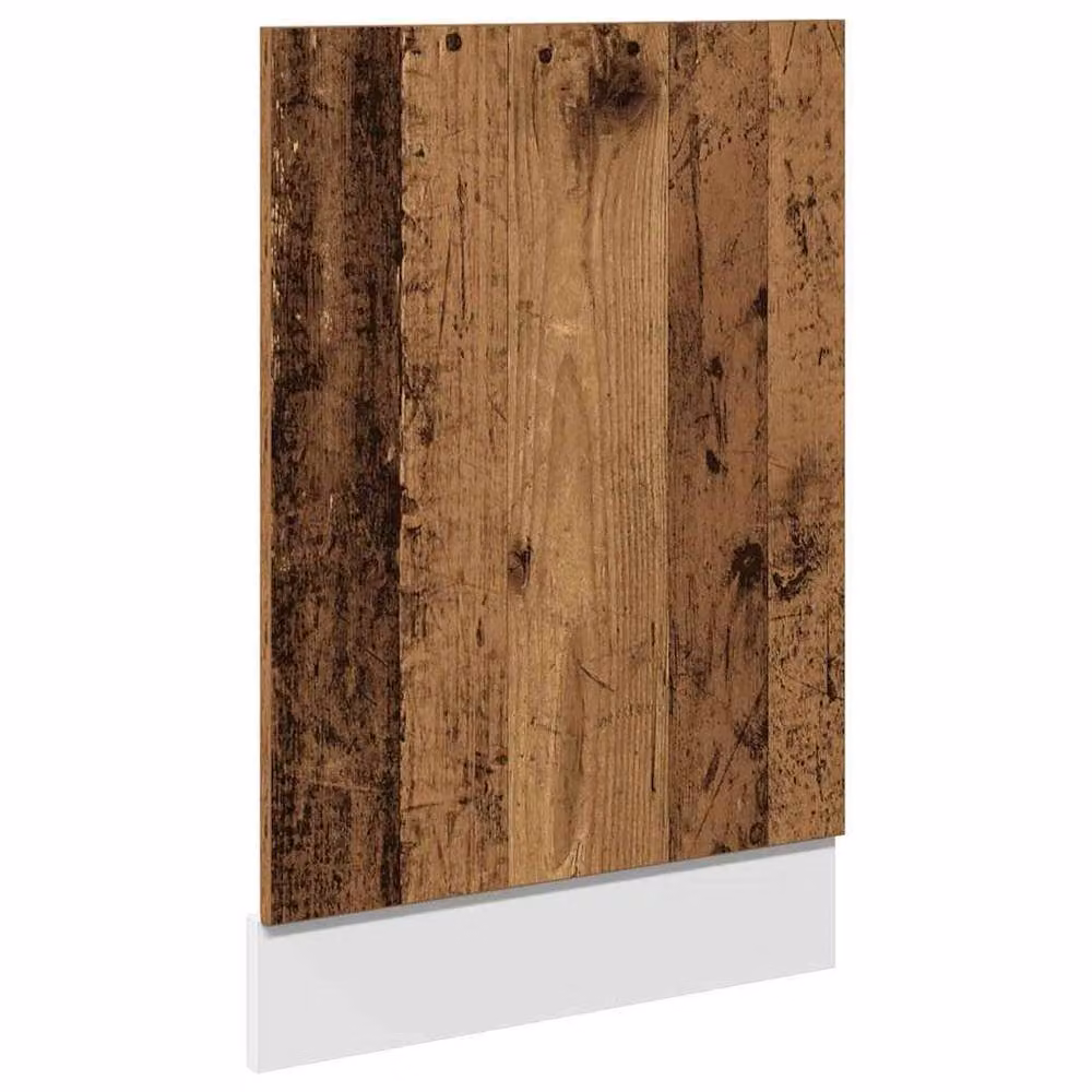 Berkfield Home Dishwasher Panel in Old Wood Brown, W/D/H: 45 x 3 x 67 cm – 2