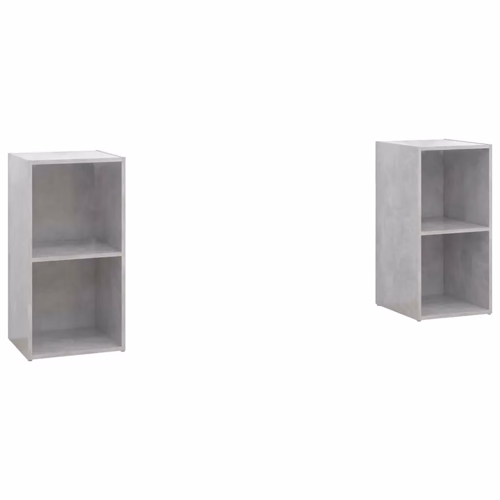Berkfield Home 2-Piece TV Cabinet Set in Concrete Grey, W/D/H: 72 x 35 x 36.5 cm – 2