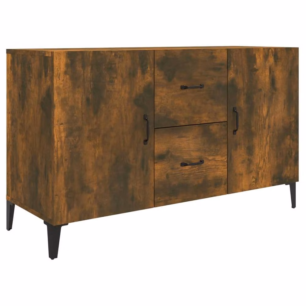 Berkfield Home Smoked Oak Sideboard in Brown, W/D/H: 100 x 36 x 60 cm – 2