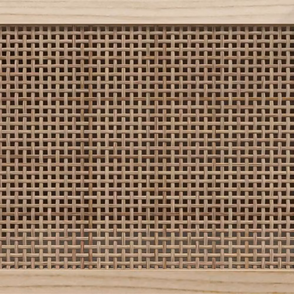 Berkfield Home Black TV Cabinet in Solid Pine and Natural Rattan, W/D/H: 80 x 30 x 40 cm – 4