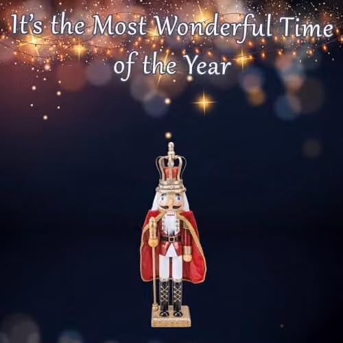 VFM e-Store Nutcracker King Christmas Decoration, Red, H 46.0 x W 12.2 x D 9.0 cm – 4