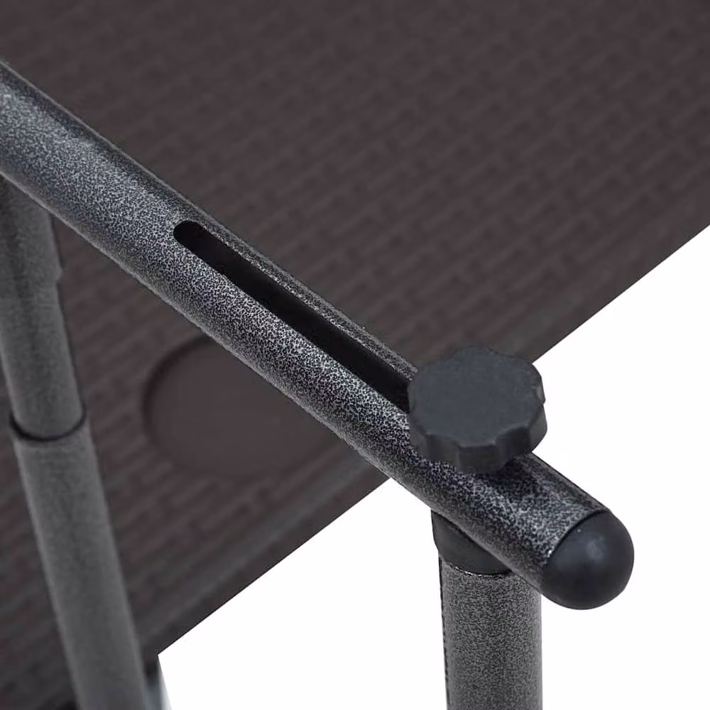 Berkfield Home Hanging Balcony Table in Brown and Dark Grey, W/D/H: 60 x 64 x 83.5 cm – 2