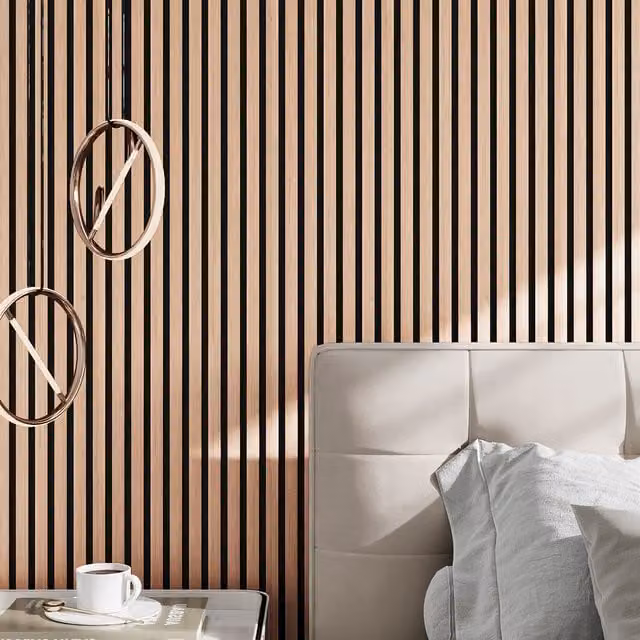 Darphe Brown Wood-Look MDF Acoustic Wall Panels