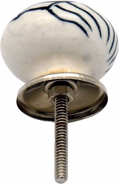 Nicola Spring Ceramic Cabinet Knobs in Black and White, Pack of 24