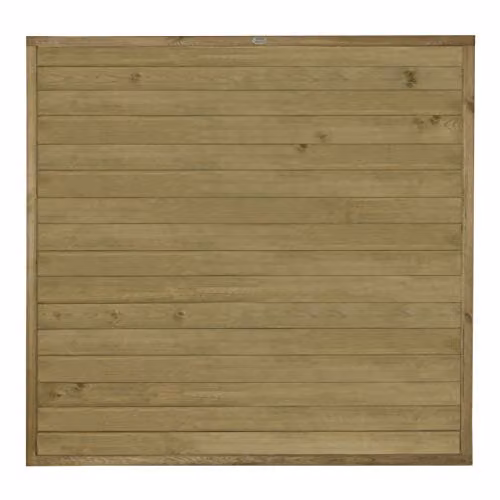 Forest Garden Impregnated Brown Horizontal Tongue and Groove Wood Fence Board, Pack of 5