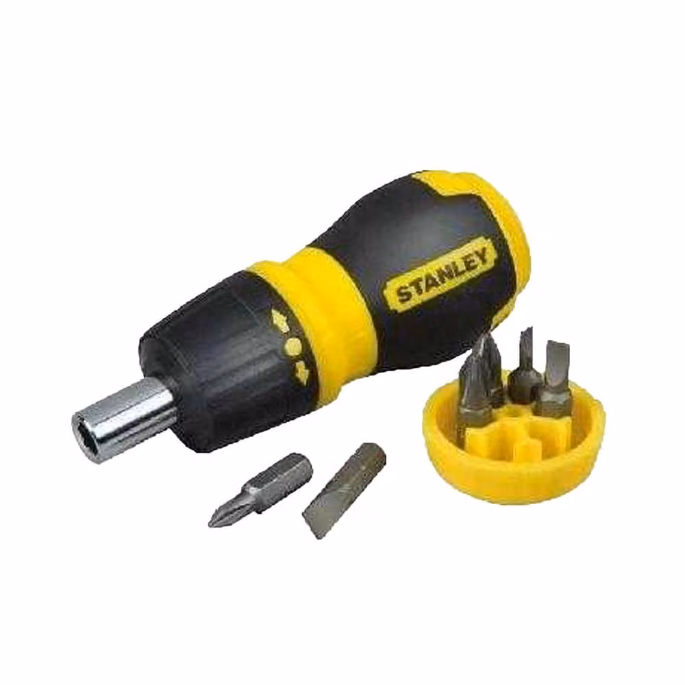 Stanley Multibit ABS Plastic Short Ratchet Screwdriver, 7 Pack, Black – 2