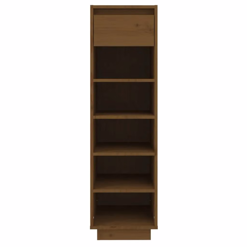 Berkfield Home Honey Brown Solid Wood Pine Shoe Cabinet W/D/H: 30 x 34 x 105 cm – 2