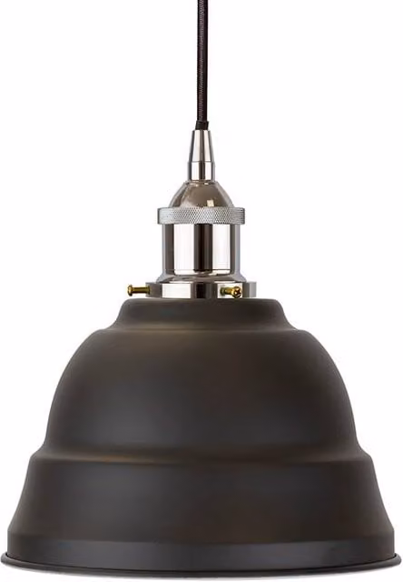 SE Home Lincoln Round Pendant Light in Matt Black and Nickel