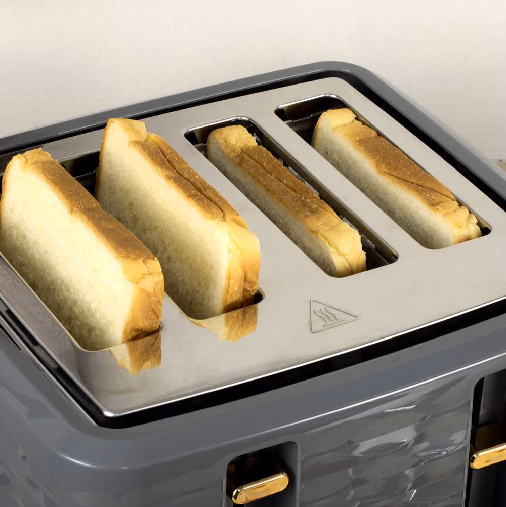 STILVORA 4 Slice Toaster with 7 Toasting Levels in Grey – 6