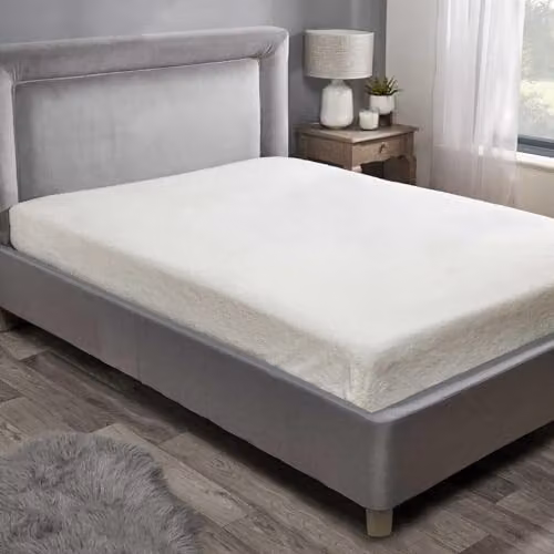 Rapport Home Teddy Sherpa Fleece Fitted Sheet, Cream, Single, 90 x 190 cm