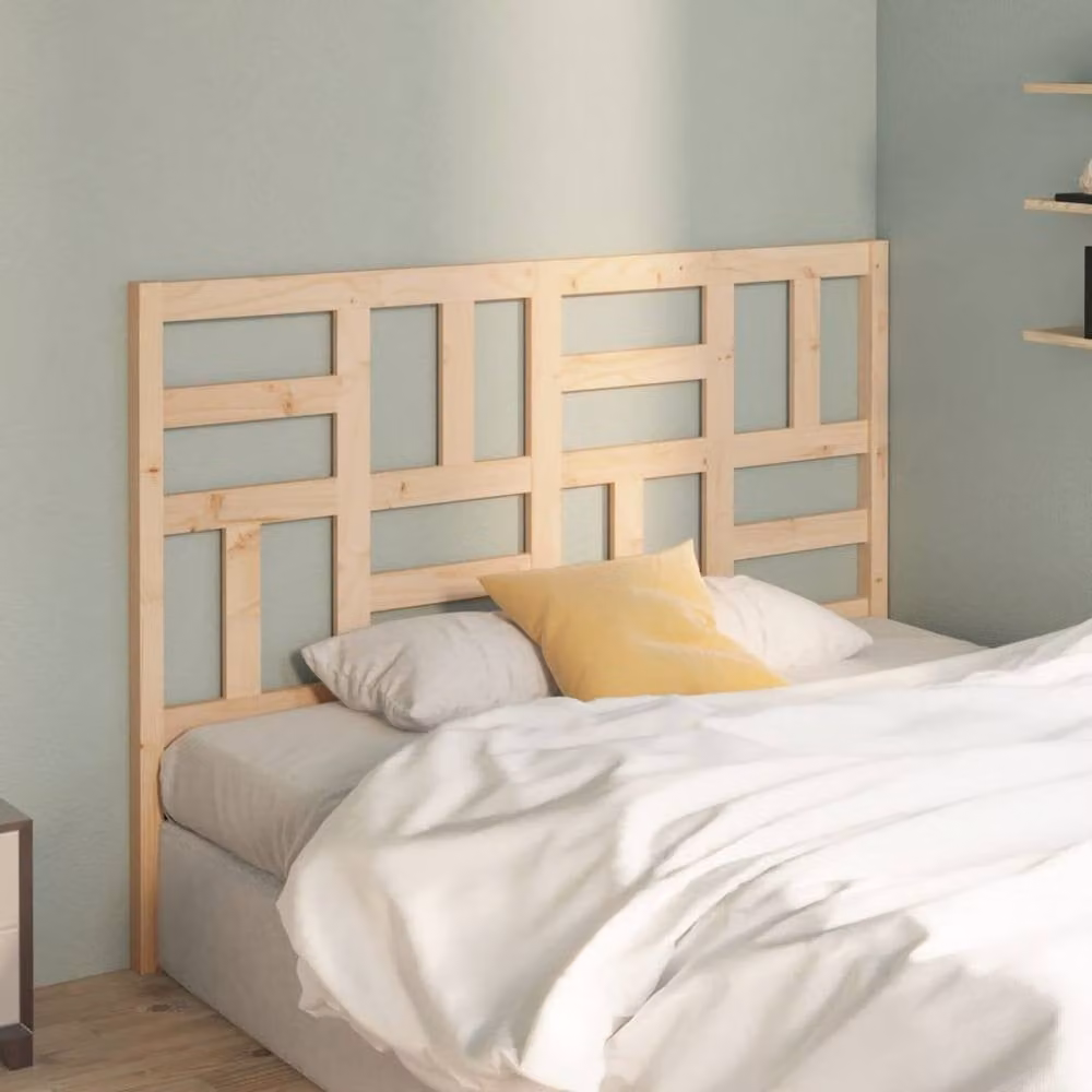 Berkfield Home Rustic Solid Wood Pine Bed Headboard in Light Brown, W/D/H: 166 x 4 x 104 cm – 2