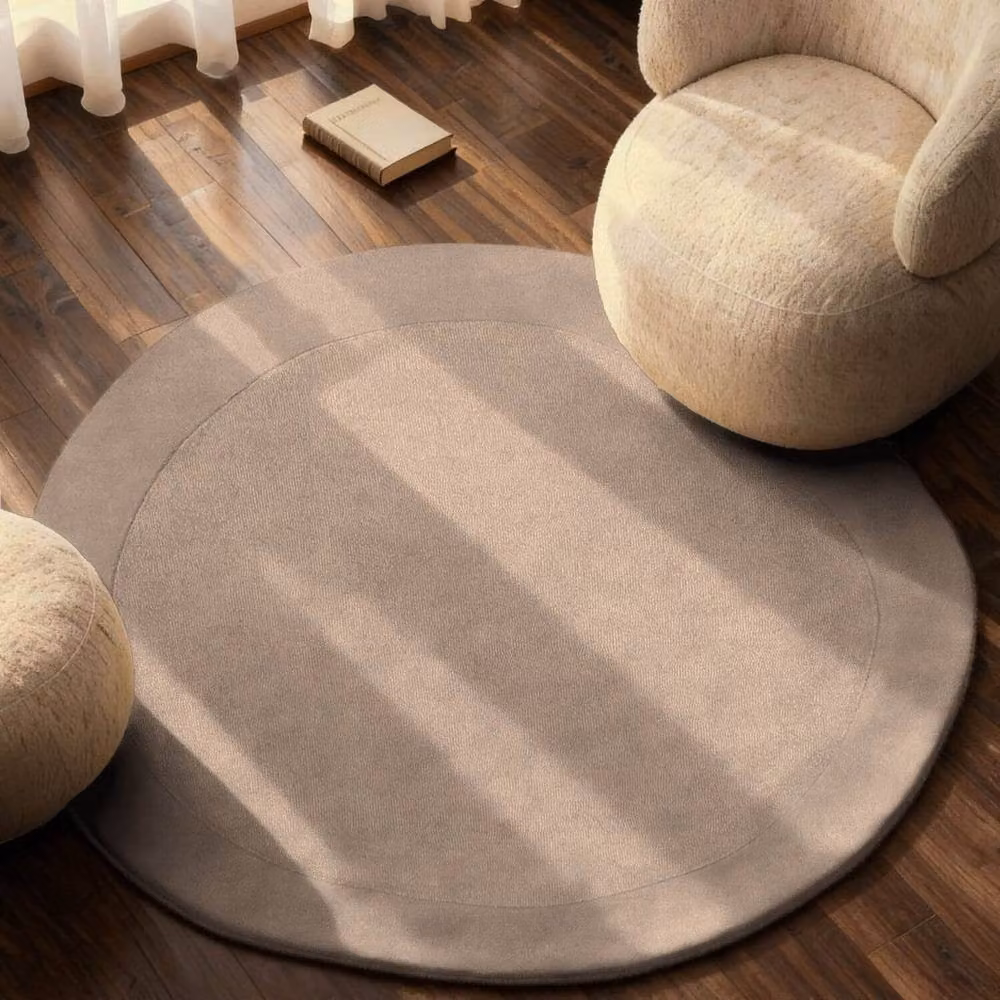 Villeroy & Boch 1812 Round Wool and Cotton Rug in Beige, Diameter: 160 cm – 3