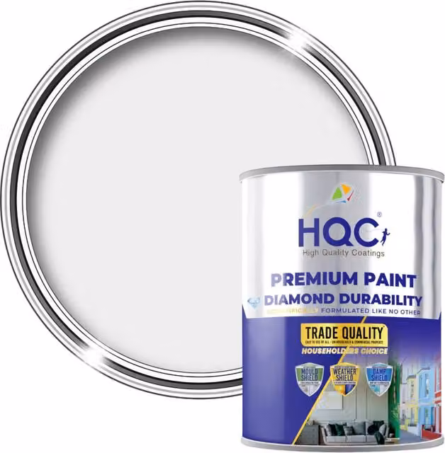 HQC Water Based Opaque Wood Paint in Light Grey, 1L