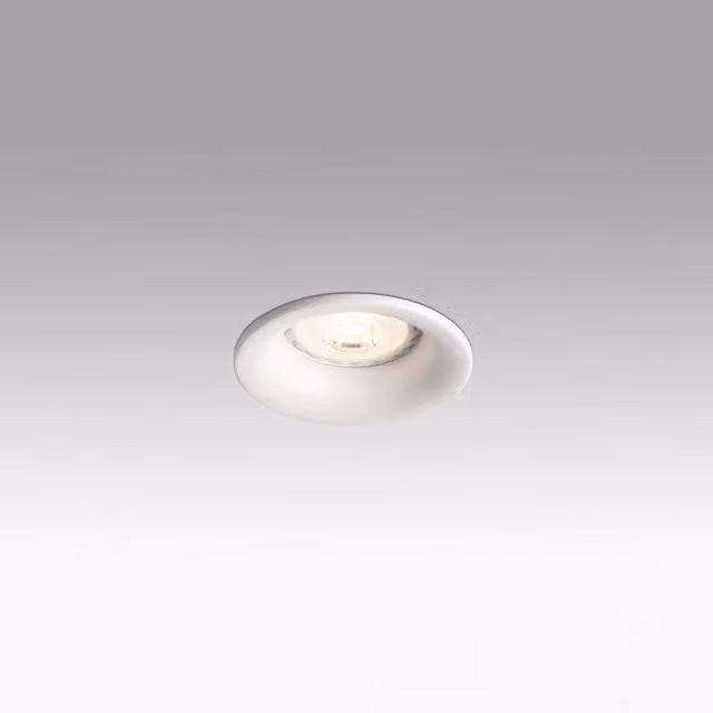 Netlighting Ne 1 Modern Round Recessed Spotlight in White with GU10 Base
