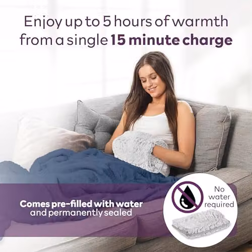 Carmen Luxury Electric Heated Blanket and Rechargeable Hot Water Bottle with Flannel Fleece and Faux Fur, Temperature Control and Adjustable Timer, Winter Hare EEJB360 – 3
