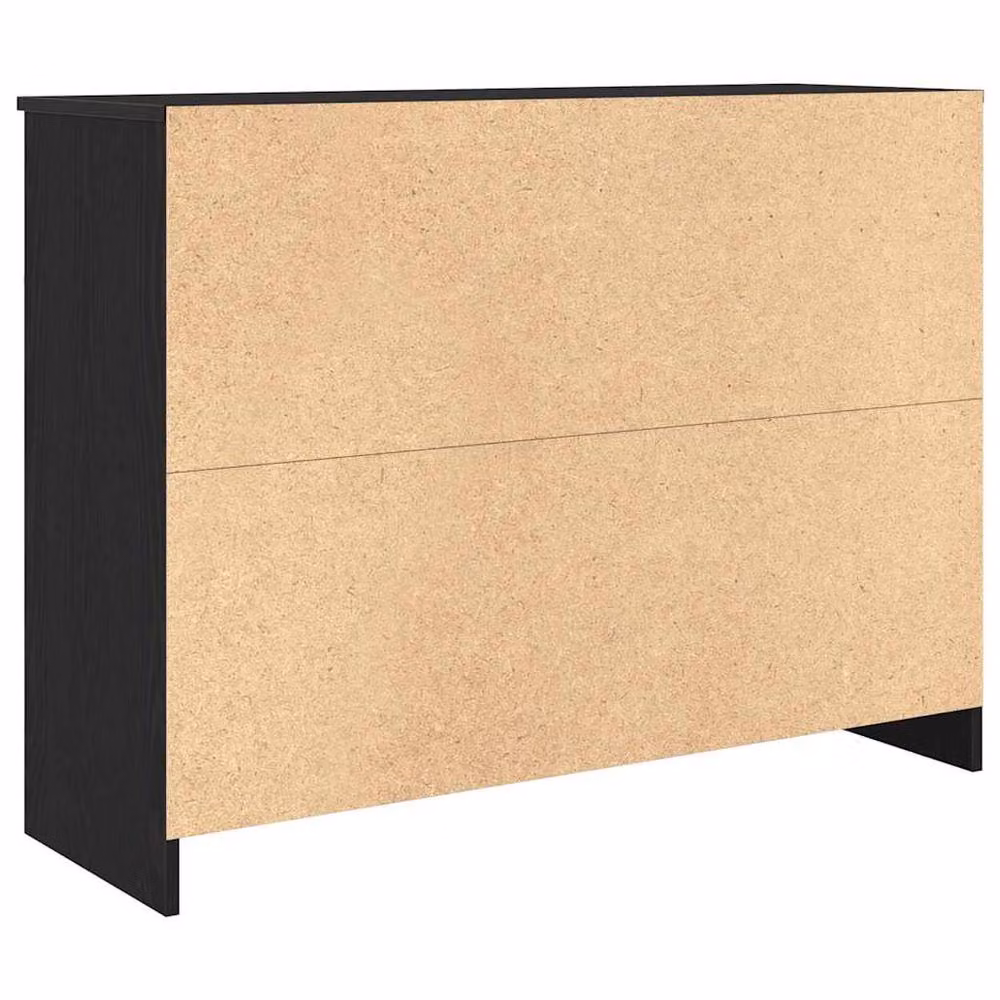 Berkfield Home Modern Sideboard with Drawer in Black Oak, W/D/H: 101 x 35 x 76 cm – 4