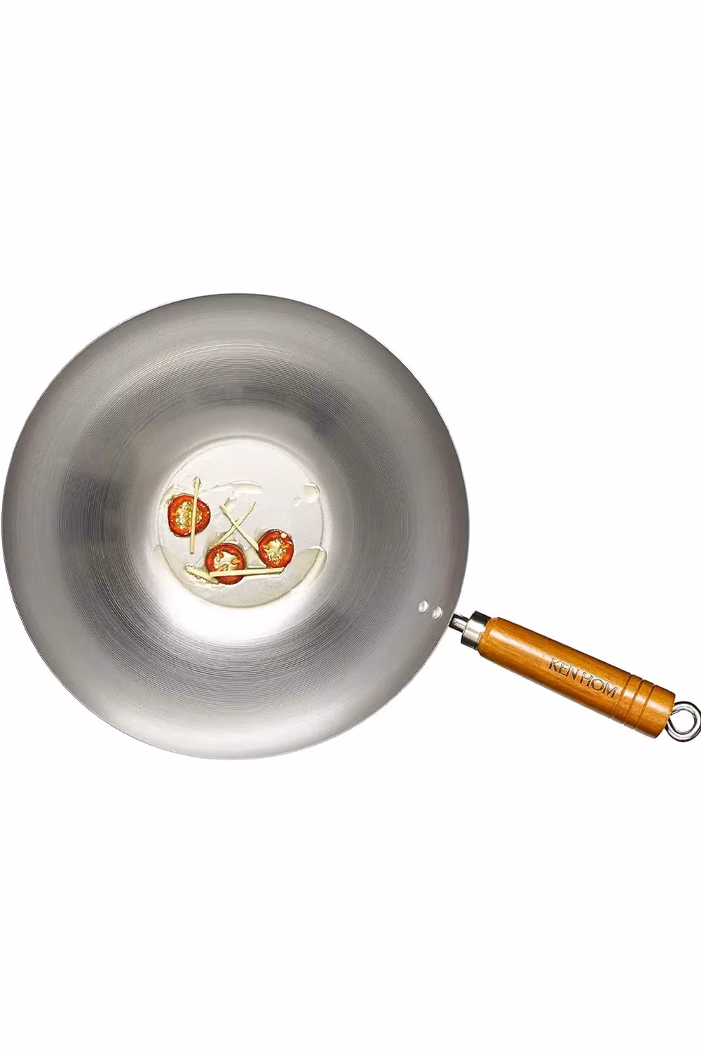 Ken Hom Classic Non Stick Carbon Steel Seasoning Wok Set, 31 cm, Silver – 2