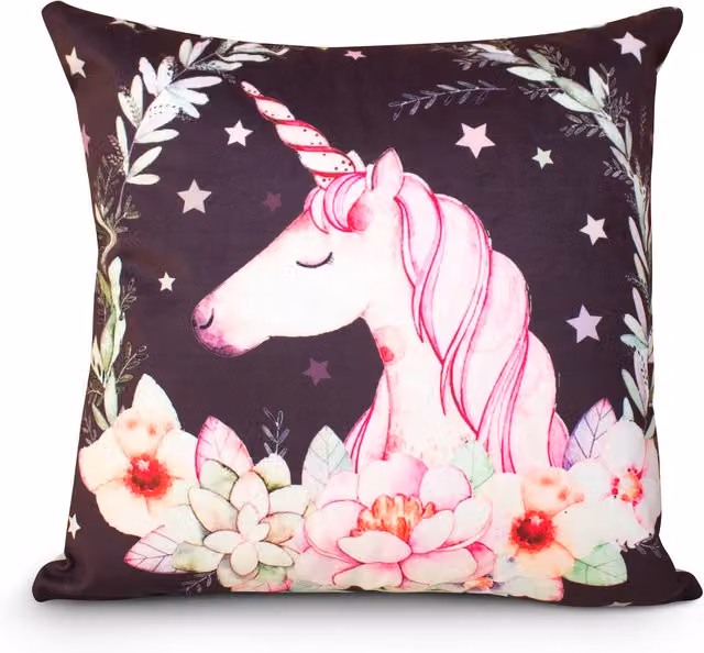 Velosso Pink Graphic Animal Square Cushion