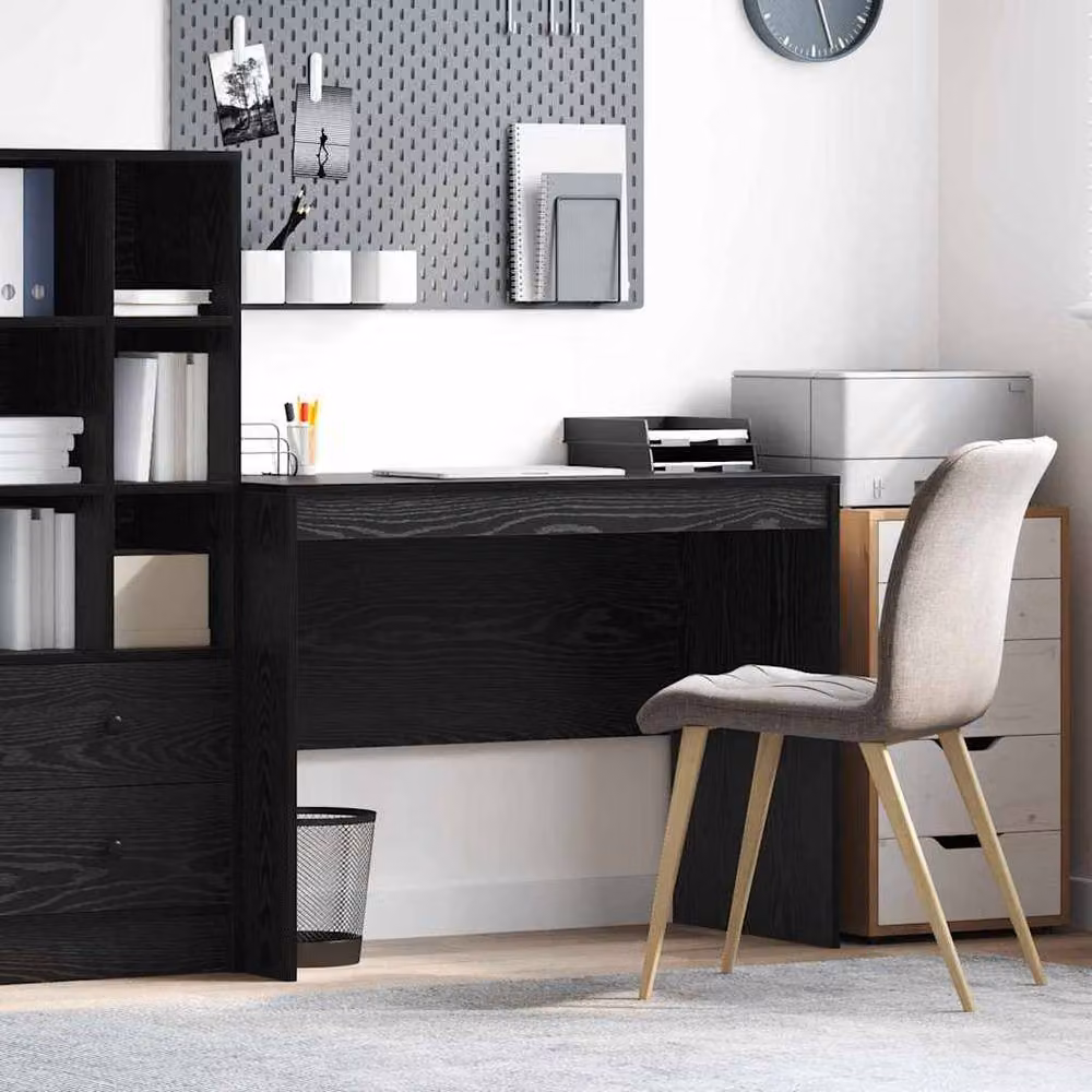 Berkfield Home Writing Desk in Black Oak, W/D/H: 100 x 50 x 76 cm – 2